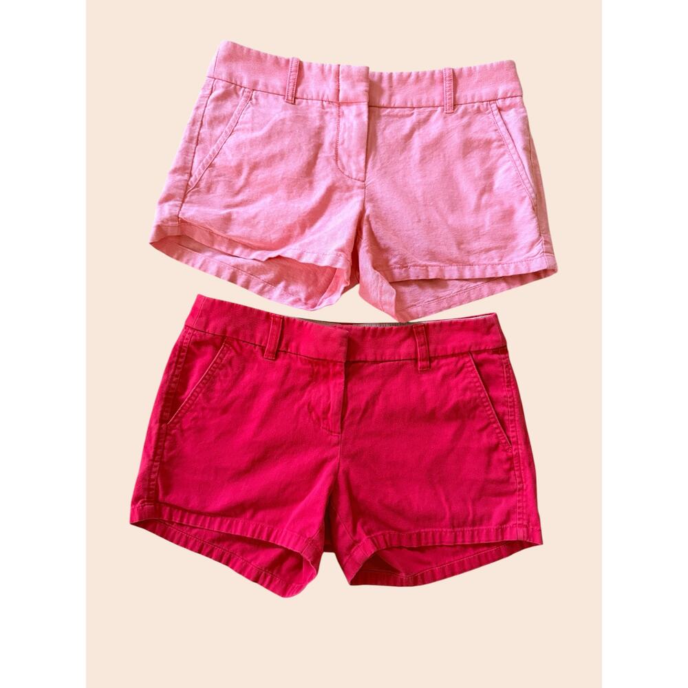 Bundle of Two J.Crew Women's Chino Shorts Salmon-Fuschia Sz. 00